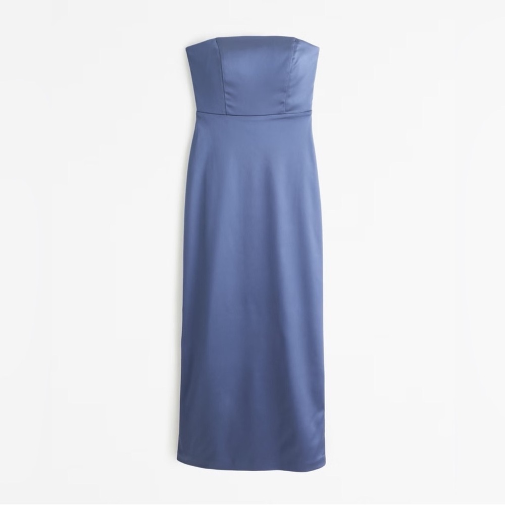 Abercrombie & Fitch Strapless Dress in Deep Blue